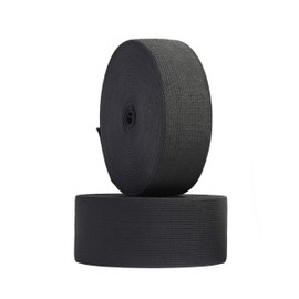 Love 10M Elastic Flat Rubber 38MM Sewing Woven Sewing Material Polyester Rubber (38MM Black)