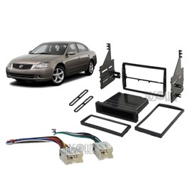 Absolute USA ABS99-7419 Fits Nissan Altima 2005 2006 Single DIN Stereo Harness Radio Install Dash Kit Package