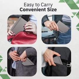 Simply Genius A6 Pocket Size Mini Notebooks with Hardcover - Ruled Small Journal Set for School, Home & Office - 124 pages (3.7" x 5.7") with Inner Pocket (Gray, 3 Pack)