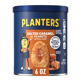 PLANTERS Salted Caramel Peanuts, Sweet Snacks, Sweet Peanuts, 6 Ounce, 8-Pack