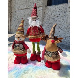 KH Muñecos Navideños Adornos Navidad Santa Claus Reno Mono Niev