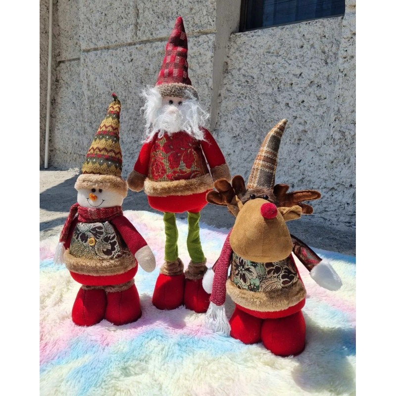 KH Muñecos Navideños Adornos Navidad Santa Claus Reno Mono Niev