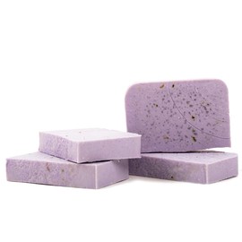 KIT DE 4 JABONES ARTESANALES EN BARRA CAJA DE REGALO/REGALO SAN VALENTIN/DIA DE LAS MADRES/NAVIDAD (Lavanda y Rosas)