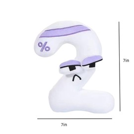 Yeerovan Alphabet Number Plush Toys, 26 Letter Series Plushies, 0-9 Number Toys, Fun Stuffed Dolls Soft Pillow Decoration, Holiday and Birthday Gifts for Kids Friends Family(1026-2)