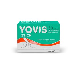 YOVIS Stick, Probiotics for Intestinal Wellbeing, 50 Billion Live Lactic Ferments, Gluten and Lactose Free, 10 Orosoluble Sachets