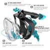 G2RISE SN01 Full Face Snorkel Mask with Detachable Snorkeling Mount,