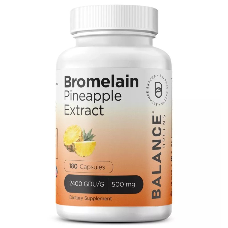 Balance Breens Bromelain 500mg, 180 Capsules - Pineapple Extract