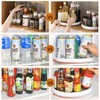 Roninkier Lazy-Susan Rotatable Spice Rack - 2-Pack 25cm Cupboard Organiser