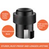 TPOHH Stainless Steel Cylindrical Floor Mount Door Stop with Soft
