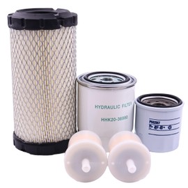 SUKATC K1211-82320 15853-32437 12691-43010 HH150-32430 15853-99170 Air/Fuel/Oil/Hyd Filter Kit Compatible with Kubota BX22 BX23 BX24 BX25 BX25DLB BX2200