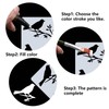GORGECRAFT 30x30cm Bird on Branch Stencil Large Reusable Birds Tree