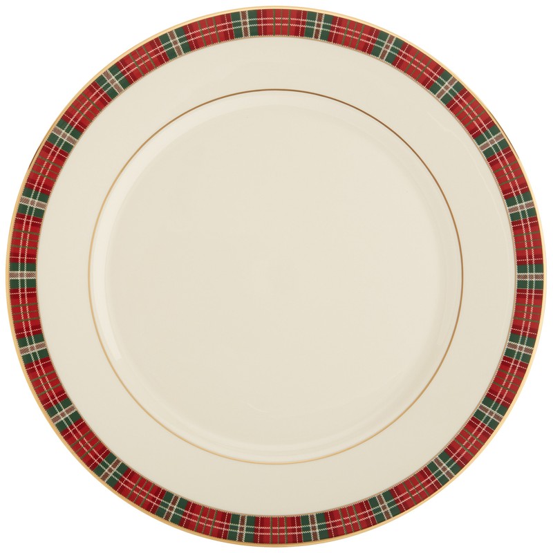 Lenox Winter Greetings Plaid Dinner Plate