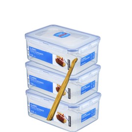 Lock&Lock Frischhaltebox | Multifunktionsbox | Frischhaltebehälter | Mehldose | Inhalt: 2,3 Liter, spülmaschinengeeignet - 3er Set