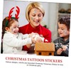 Minkissy 4sets Kids Temporary Christmas Sticker Set Decals Waterproof 100