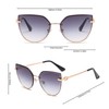 qinqilanqi-S Large Frame Women's Diamond Cut Cat Eye Sunglasses, Gradient