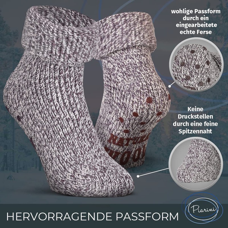 Piarini ABS Stopper Socks – Wool Socks – Winter Socks