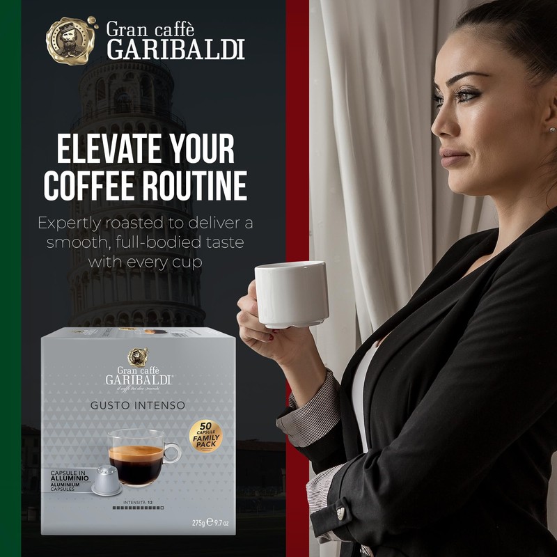 Gran Caffè Garibaldi Espresso Pods, Italian Roasted Coffee, Compatible Nespresso