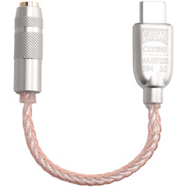 RESFNSE Type-C to 3.5mm HiFi Audio Adapter - CX31993 & MAX97220 Dual Chip - 32Bit/384KHz PCM - USB Sound Card for Desktop, Laptop, Gaming Console & More