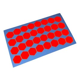 Veloviz Reflective Hexagon Wheel Rim Vinyl Cargo Bike Motorcycle Stickers Decals - Red