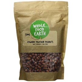Wholefood Earth Organic Paleskin Peanuts 500g Raw | Sundried | GMO Free | Vegan | High Fibre | Source of Protein | Certified Organic
