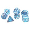 7pcs Polyhedral Dice Set Portable Exquisite Funny Metal Dice Table