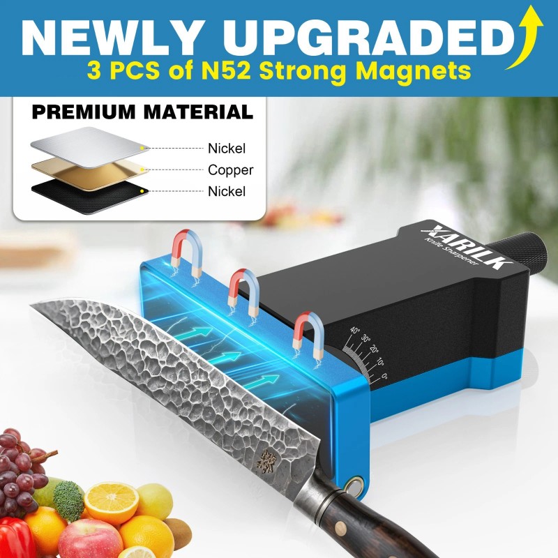 XARILK Upgraded Rolling Knife Sharpener Kit – Adjustable 10 –