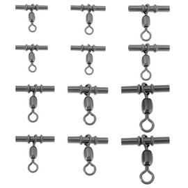 Briny River 60pcs 3 Way Swivels 3/0 2/0 1/0 1# 2# 3# Cross Line Swivels for Pole Rock Fishing Line