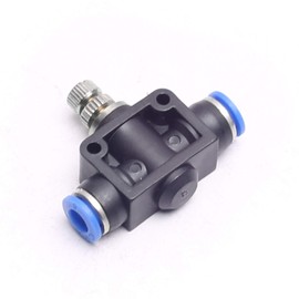 DEVMO Air Flow Speed Control Valve Tube Hose Pipe Connector Joiner Pneumatic Push in Fittings 6mm Electroni
