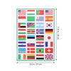 BESPORTBLE 7 Sheets Waterproof Flag Stickers - Mixed National Flag