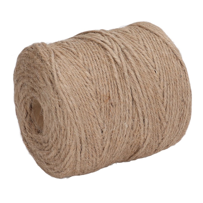 200m Natural Jute Twine 3mm Dia 4 Strand Safety Protective