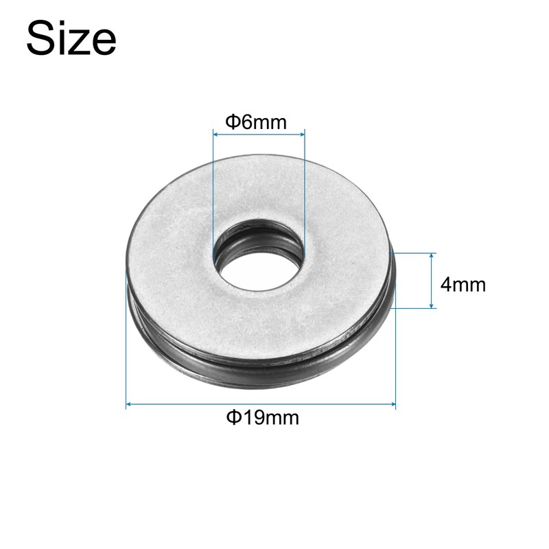 sourcing map 6 Sets AXK0619+2AS Thrust Needle Roller Bearings with