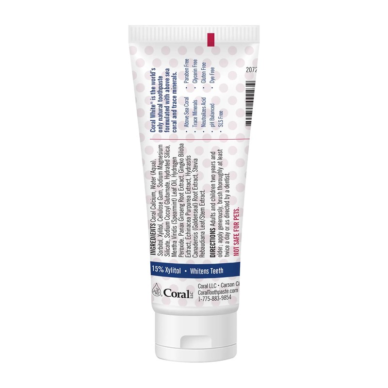 Coral White Coral White Kids Bubble Berry Fluoride Free Toothpaste