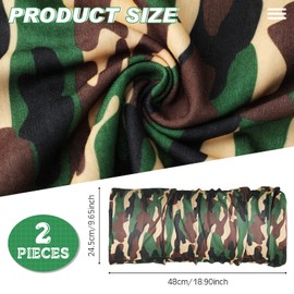 2 Pcs Multifunctional Headwear Snoods Neck Scarf Unisex Camouflage Neck Gaiter Elastic Bandana UV Resistance Seamless Headband Face Mask for Men Women Cycling Running Riding Hiking Yoga, 2 Style