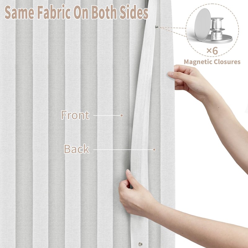Vatge Accordion Door Curtains for Closet, Laundry Room Curtain for