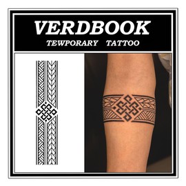 VERDBOOK Waterproof Temporary Tattoos: 2-Sheet Tattoo Kit with Realistic Body Stickers, Semi-Permanent Tattoos for Adults Lasting 7-15 Days – Safe for Men & Women, Voltage Spine