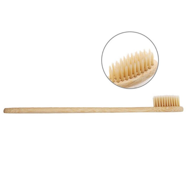 TEAMWILL 20pack Bamboo Toothbrush 100% Natural Organic Medium BPA Free