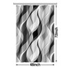 Ruelvth Grey Shower Curtain, Modern Abstract Black and Grey Striped