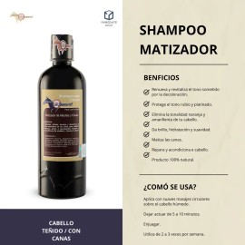 Shampoo Matizador De Canas Y Mechas Yeguada Reserva 500 Ml