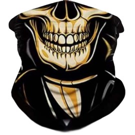 Bandana Neck Gaiter Headwear Headwrap Cover Balaclava Dust Proof for Men and Women (Black 5)