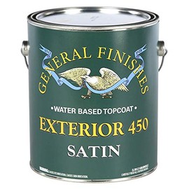 General Finishes Exterior 450 Water Based Topcoat, 1 Gallon, Satin