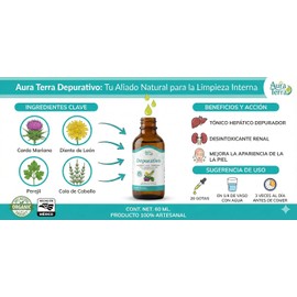 Extracto Cardo Mariano + Diente de León – Tintura Madre Artesanal 30 ml AURATERRA D