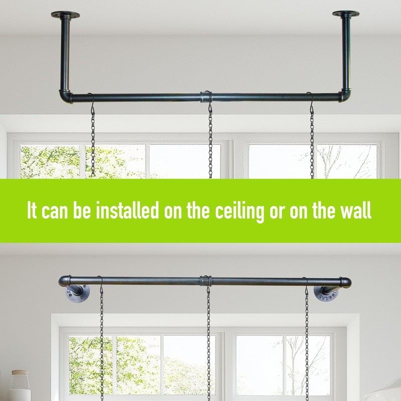 HemePaha Metal Plant Hanger Indoor with 3 Hanging Chains, 38.2
