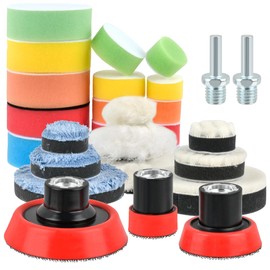 OctBird Polishing Pads for Drill,Car Polishing Kit,Drill Polishing Kit,Buffing Pads for Drill Car Polisher Pads Sponge Diameter 3/5/7.5cm (1.18/1.97/2.95in)+2*M14 Electric Drill Connecting Rods