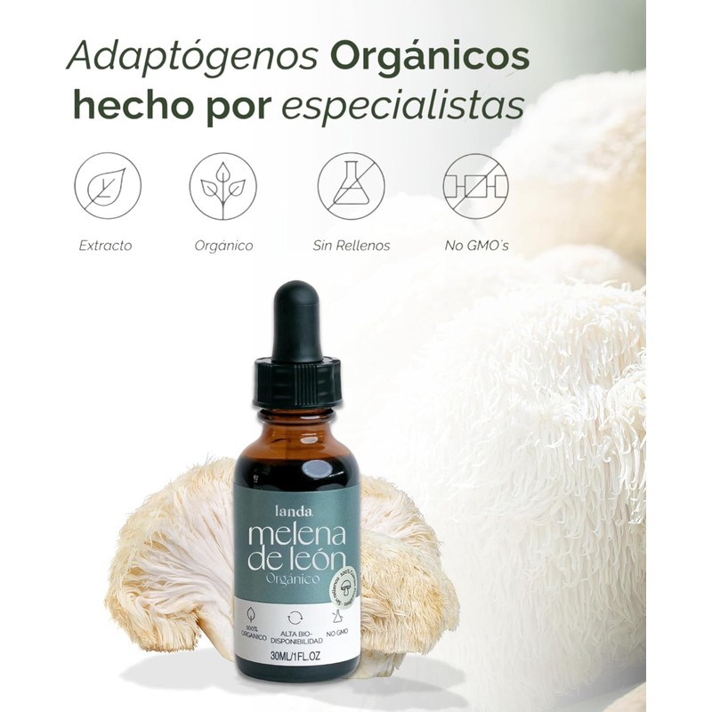 LANDA Extracto Liquido de Hongo Melena de León 30 ml