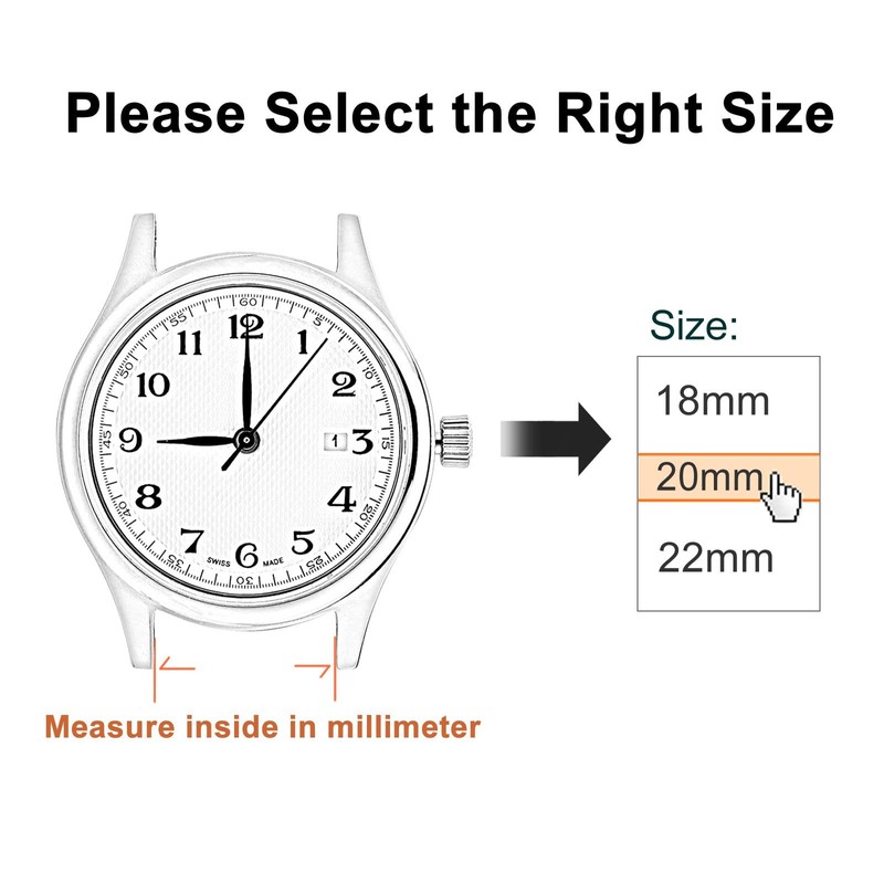 WOCCI 22mm Adjustable Nylon Watch Band, Quick Release Sport Loop