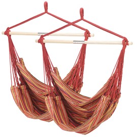 Semptec Urban Survival Technology Seat Hammock: Pack of 2 Hanging Chairs with Cross Brace, Maximum Load 120 kg, 100 x 130 cm (Nest Swing, Hanging Swings, Garden Furniture)