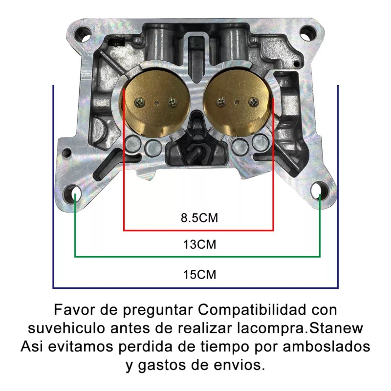 Stanew Carburador Con Dos Gargantas Para Ford V8 302 351