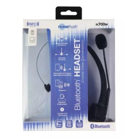 NoiseHush N700M Bluetooth Single Ear Headset & Mic - Black