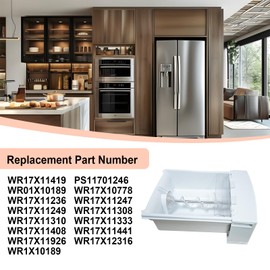 WR17X23255 Ice Container Bucket Assembly Compatible with GE General Electric Refrigerator,Replaces WR17X11419 WR01X10189 WR17X10778 WR17X11236 Replacement