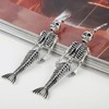Siver Plated Vintage Human Skeleton Bones and Mermaid Skull Charm